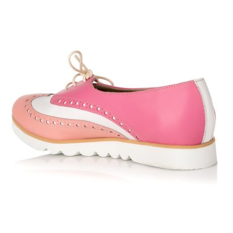 Pantofi oxford dama R2 pink - imagine 4