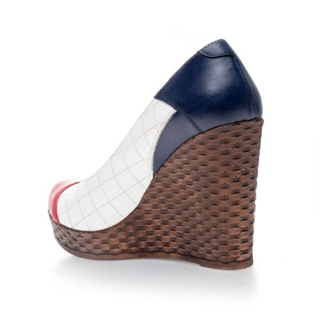 Pantofi piele cu platforma Eva Alb V1 - orice culoare - imagine 2
