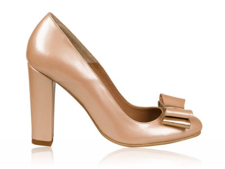 pantofi dama pantofi piele naturala cu fundita roze