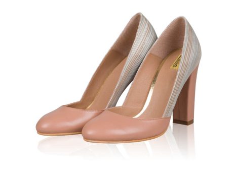 Pantofi dama de piele Past Cut M1nude - imagine 2