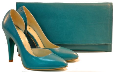 Pantofi dama piele naturala Elegant Turcoaz- disponibili pe orice culoare - imagine 4