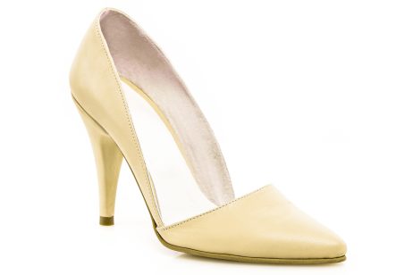Pantofi stiletto dama piele naturala H1n - imagine 3