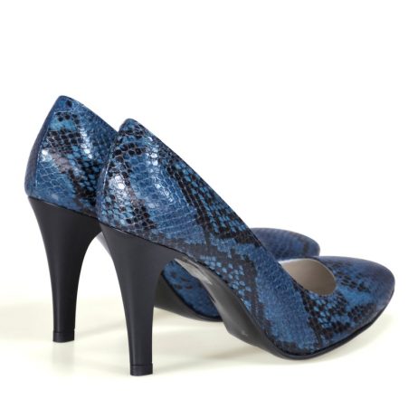 Pantofi stiletto dama de piele Snake C17a - imagine 4