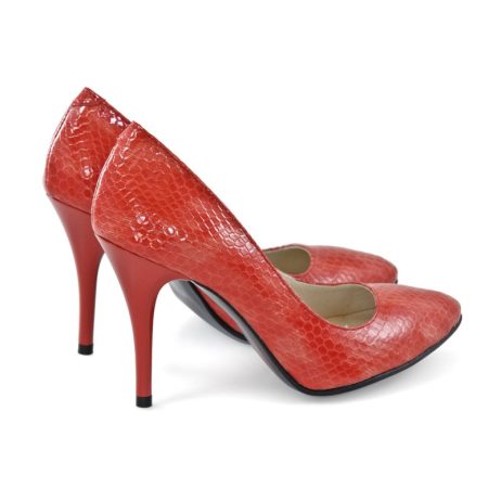Pantofi stiletto dama de piele Snake C24 - imagine 5