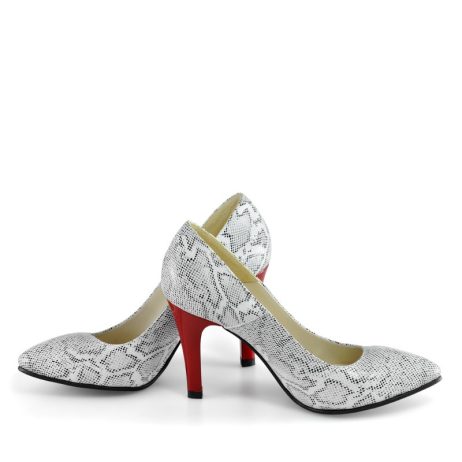 Pantofi stiletto dama de piele Snake C17g - imagine 4