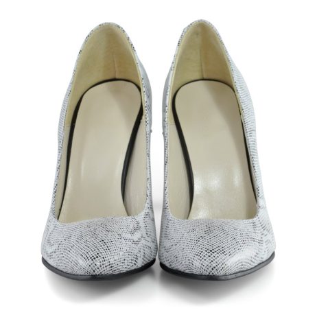 Pantofi stiletto dama de piele Snake C17g - imagine 5
