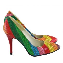 pantofi stiletto piele naturala incaltaminte la comanda pantofi multicolori