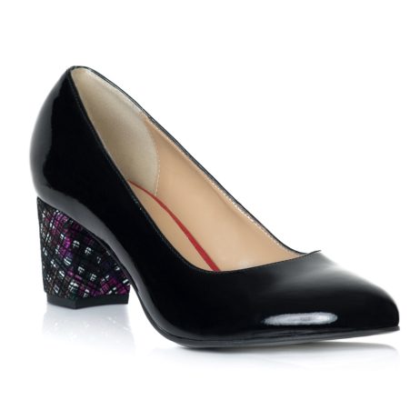 pantofi piele pantofi dama la comanda cu toc colorât