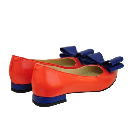 Balerini piele dama cu funda C1 c - imagine 2