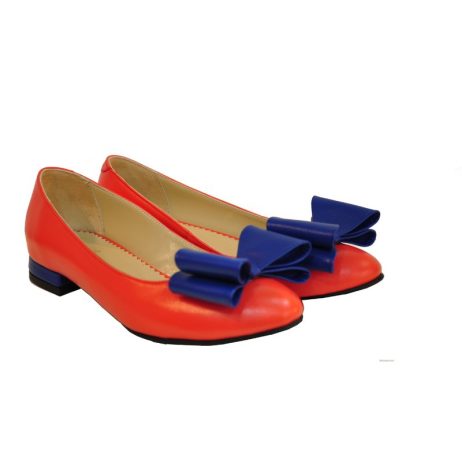 Balerini piele dama cu funda C1 c - imagine 4