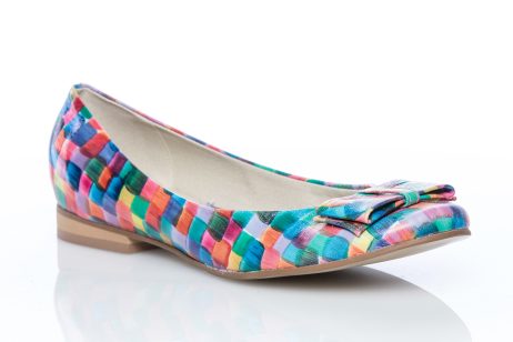 Balerini piele dama Chic Multicolor - imagine 2