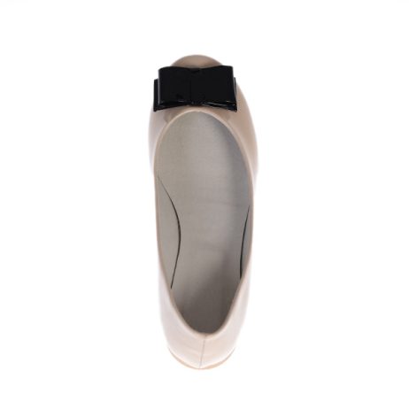 Balerini piele dama Chic cu fundita colorata W9 - imagine 4