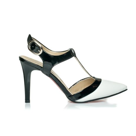 sandale alb negru sandale piele