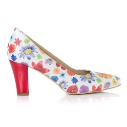 pantofi flori papuci dama imprimiu floral