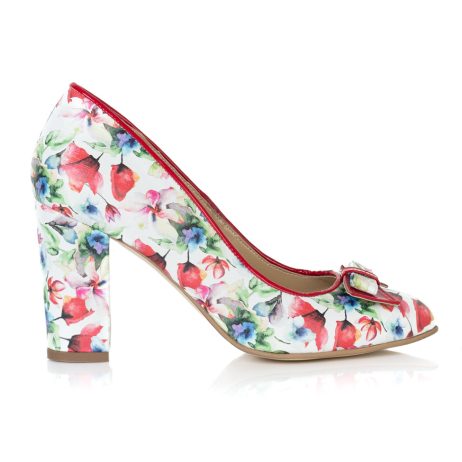 pantofi dama flori pantofi dama cu fundida colorata