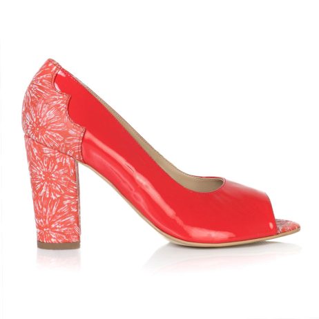 pantofi de ocazie pantofi varf decupat pantofi piele corai