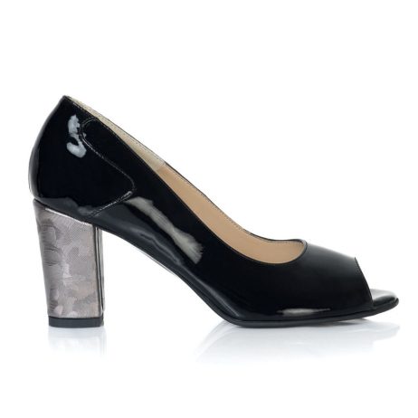 pantofi de ocazie pantofi varf decupat pantofi piele toc argintiu