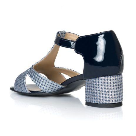 Sandale piele naturala Tina B14 silver - imagine 4