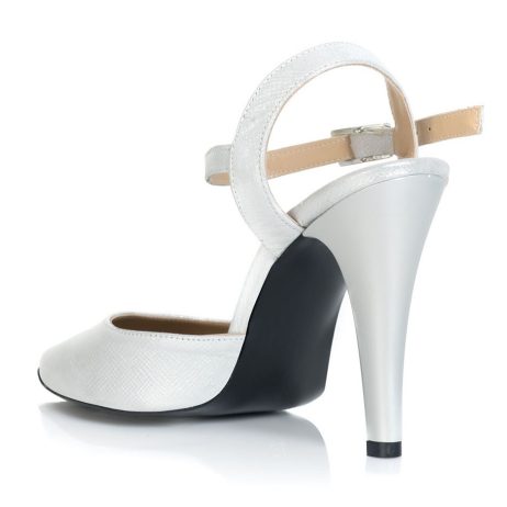 Pantofi piele naturala Lilybet B3 silver PE STOC masura 37 - imagine 4
