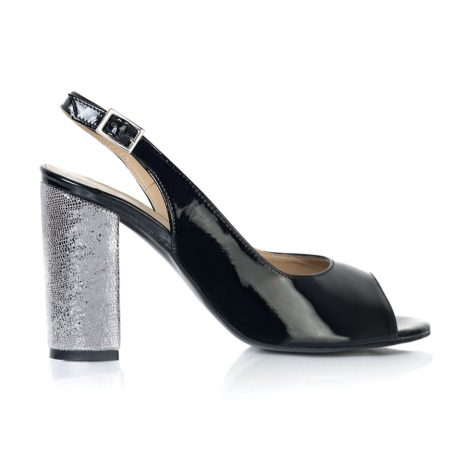 sandale dama toc colorat sandale elegante sandale piele lacuita