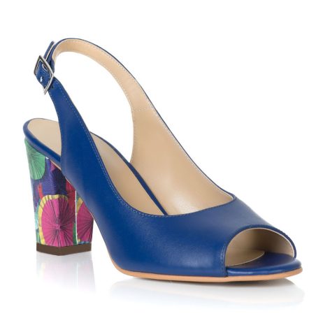 Sandale piele naturala Margy B6 toc colorat - imagine 2