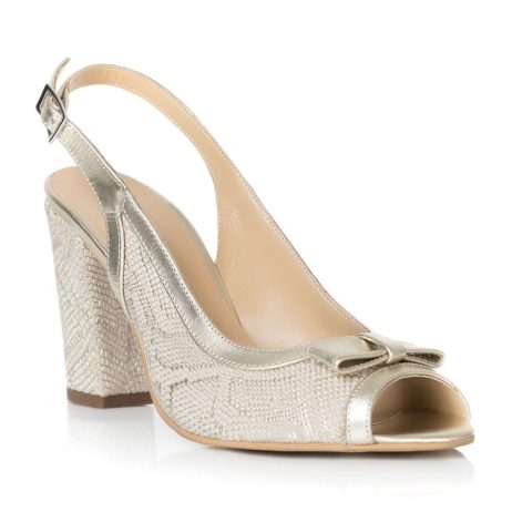 Sandale piele naturala Margy B6 auriu - imagine 3
