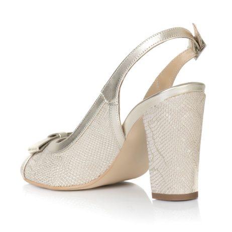 Sandale piele naturala Margy B6 auriu - imagine 4