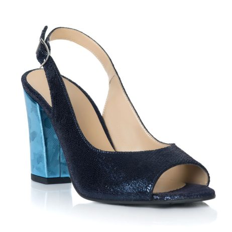 Sandale piele naturala Margy B6 toc colorat a - imagine 2