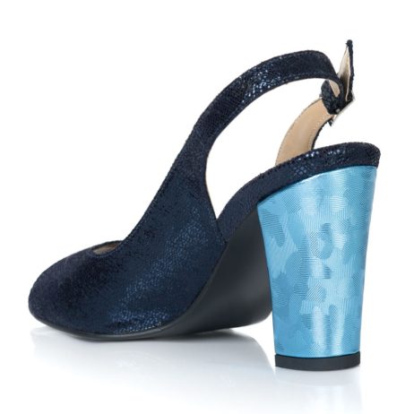 Sandale piele naturala Margy B6 toc colorat a - imagine 4