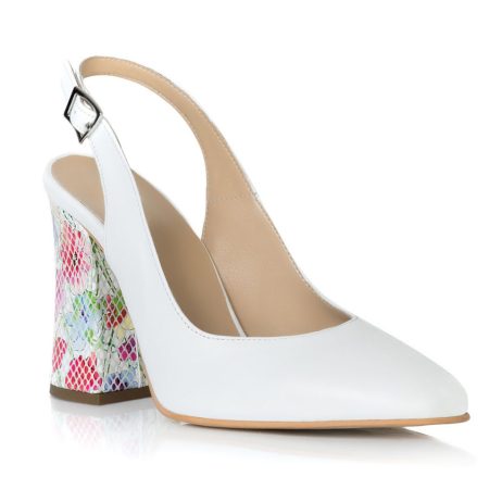 Pantofi dama de piele Lily B3 toc colorat a - imagine 2