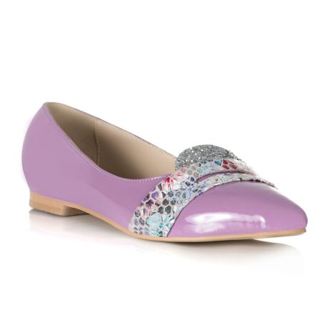 Balerini piele dama Purple Snake R1 - imagine 2