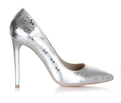 pantofi stiletto argintii pantofi argintii