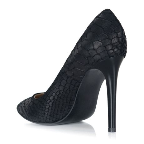 Pantofi stiletto dama de piele R16 snake - imagine 4