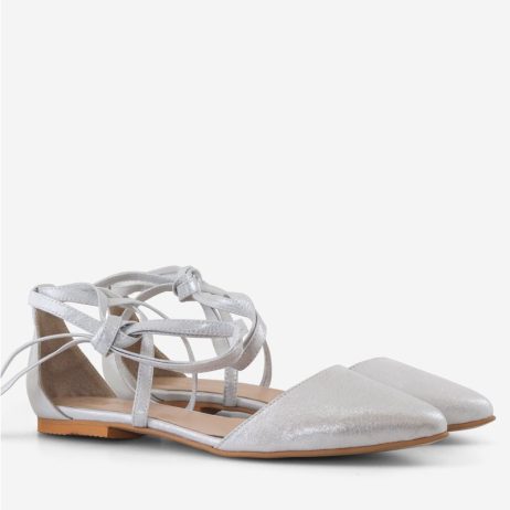 Balerini piele dama C14 silver - imagine 4