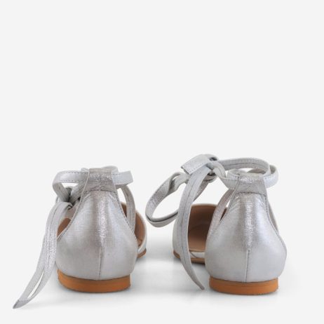 Balerini piele dama C14 silver - imagine 3