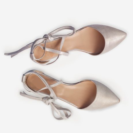 Balerini piele dama C14 silver - imagine 2