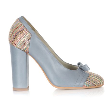 pantofi piele bleu