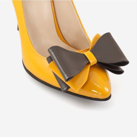 Pantofi stiletto dama de piele C12 - imagine 5