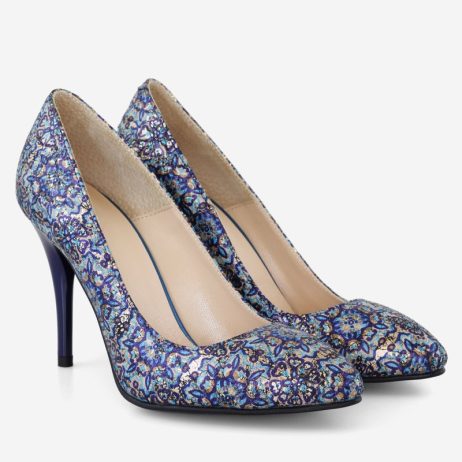 Pantofi stiletto dama de piele C13 - imagine 2