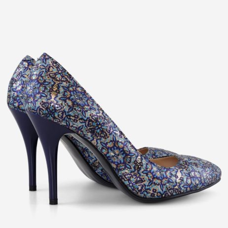 Pantofi stiletto dama de piele C13 - imagine 4