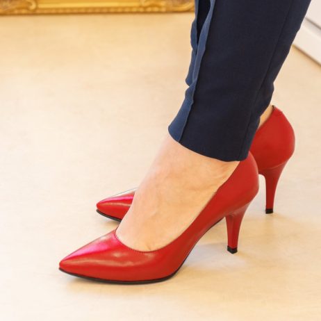 Pantofi stiletto dama de piele C21 - imagine 6