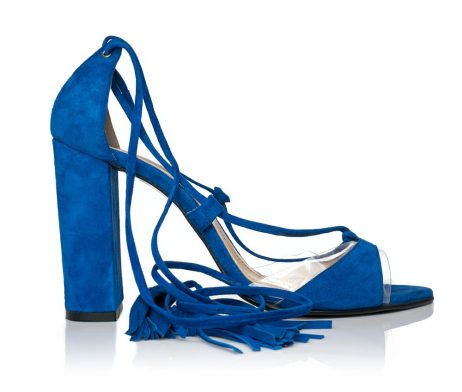 sandale albastru electric sandale cu snur