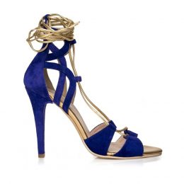 sandale femei piele naturala sandale albastru electric