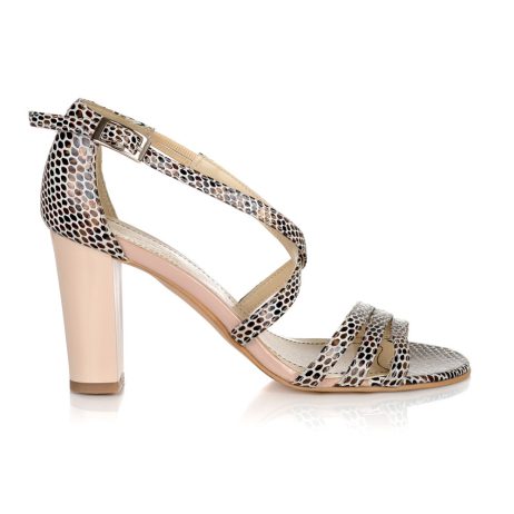 sandale elegante din piele sarpe