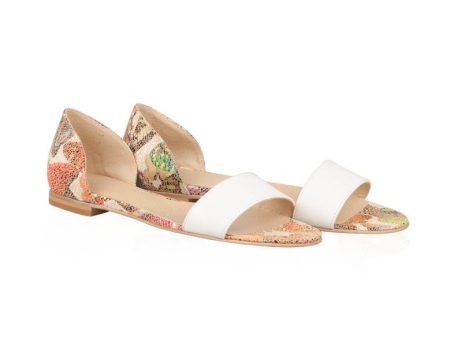 Sandale piele naturala M33 alb - imagine 2