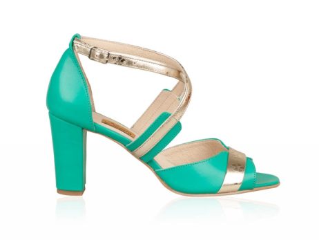 sandale dama piele verde