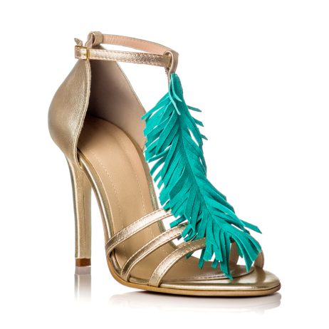 Sandale piele naturala Thamy Y17 gold - imagine 2