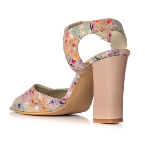 Sandale dama piele naturala Lysa W8 multicolor - imagine 2