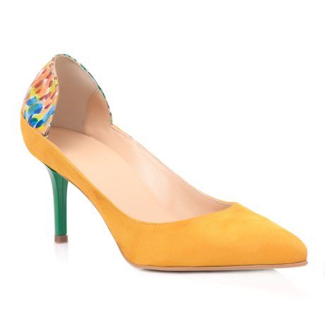 Pantofi stiletto dama de piele Clarise - imagine 2