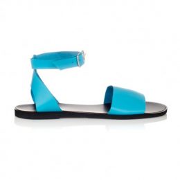 sandale fara toc sandale piele sandale bleu